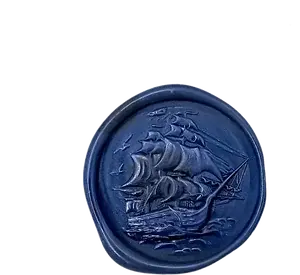 Ship stamp decoration